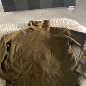 Olive green turtleneck sweater